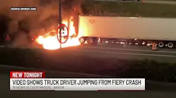 Semi driver jump through fire after Akron crash on I-77, hear from witnesses
