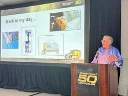 Paul Holzapfel reflected on his 43 years at Wheeled Coach, and shared the many milestones and innovations he has witnessed during his career. Paul Holzapfel reflected on his 43 years at Wheeled Coach, and shared the many milestones and innovations he has witnessed during his career.
