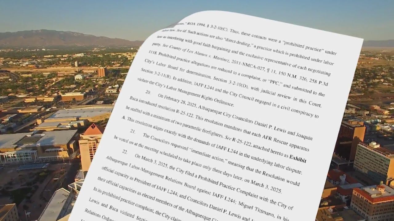 Albuquerque mayor files complaint against city council over AFR staffing ordinance