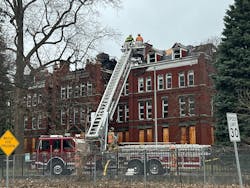 Firefighters battled the vacant building fire for more than 24 hours. Firefighters battled the vacant building fire for more than 24 hours.