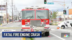 Driver Dies in Collision Los Angeles Fire Apparatus