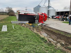 Fairplay Grant Fire Territory Fire Chief Bryan Woodall was behind the wheel of the Switz City Fire Department, which was two months old. Fairplay Grant Fire Territory Fire Chief Bryan Woodall was behind the wheel of the Switz City Fire Department, which was two months old.