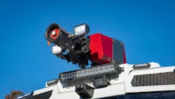 Both trucks features a Rosenbauer NH55 1,500 GPM pump with 500-gal. tank, 26.-gal. foam system and roof turret. The pump can operate off the battery-powered electric motor or the diesel-powered backup system. Both trucks features a Rosenbauer NH55 1,500 GPM pump with 500-gal. tank, 26.-gal. foam system and roof turret. The pump can operate off the battery-powered electric motor or the diesel-powered backup system.