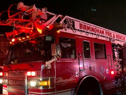 Two people were taken to the hospital after fire damaged a Birmingham apartment building. Two people were taken to the hospital after fire damaged a Birmingham apartment building.