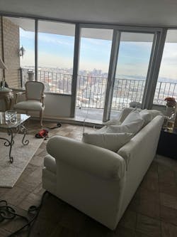 The over-the-edge point of the balcony where members of NHRFS went over to effect the rescue. The over-the-edge point of the balcony where members of NHRFS went over to effect the rescue.