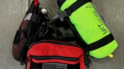 A belt-mounted 4-3-2-1 kit that includes an Anderson Rescue Solutions (ARS) Multi-Loop Rescue Strap, an H2O Rescue Gear Sharpshooter throwbag and a pouch to carry hardware. A belt-mounted 4-3-2-1 kit that includes an Anderson Rescue Solutions (ARS) Multi-Loop Rescue Strap, an H2O Rescue Gear Sharpshooter throwbag and a pouch to carry hardware.