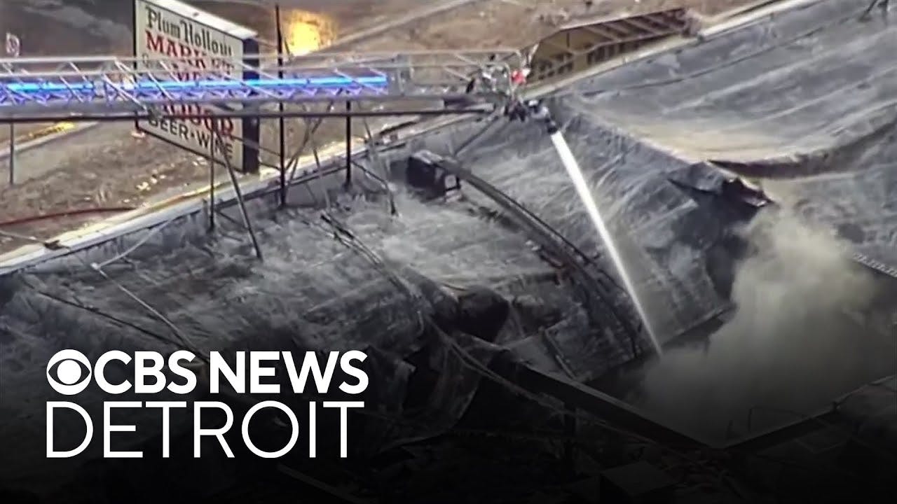 Fire destroys Plum Hollow Market in Southfield, damages neighboring businesses