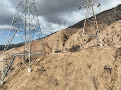 The focus has shifted to an idle transmission tower. The focus has shifted to an idle transmission tower.