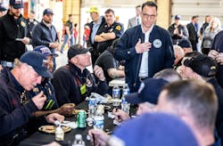 Gov. Josh Shapiro thanks firefighters who responded to an arson fire at his home over the weekend. Gov. Josh Shapiro thanks firefighters who responded to an arson fire at his home over the weekend.