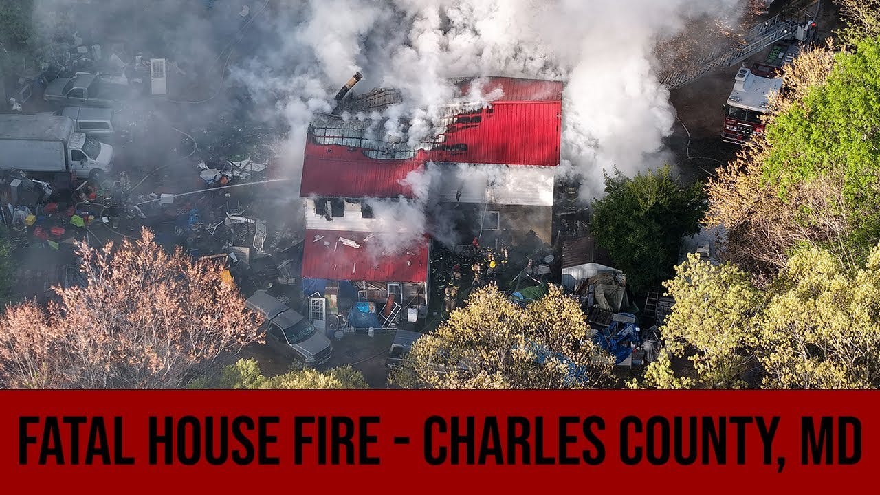 Drone Video Captures Deadly Hoarding Home Fire in Faulkner, MD | Firehouse