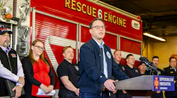 Gov. Josh Shapiro outlined his administration’s commitment to investing in and supporting Pennsylvania’s firefighters, including a $30 million grant, at the Bethlehem Fire Department on April 18, 2025,