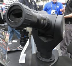 The design of the Titan 1250 deck gun from HEN Nozzles permits water flow to be modulated for varying distances to allow an operator to target the stream without altering the deck gun elevation. The design of the Titan 1250 deck gun from HEN Nozzles permits water flow to be modulated for varying distances to allow an operator to target the stream without altering the deck gun elevation.