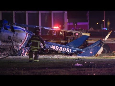 Medical helicopter crashes in Hartford, Illinois; 3 crew members hospitalized