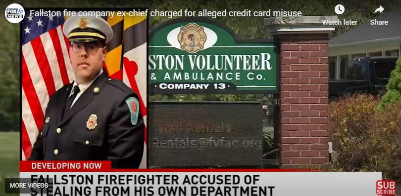 Fallston Fire Chief Arrested