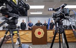 United Firefighters of Los Angeles City President Freddy Escobar speaks during a February 2025 press conference. United Firefighters of Los Angeles City President Freddy Escobar speaks during a February 2025 press conference.