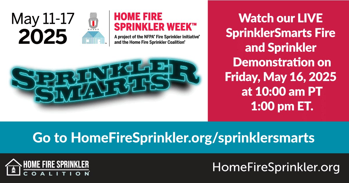 SprinklerSmarts Live Stream Wraps Up Home Fire Sprinkler Week