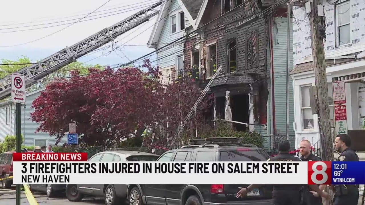Firefighters injured while battling house fire in New Haven
