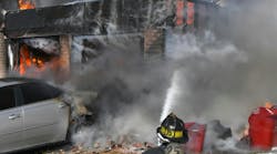 The Northampton Fire Department responded to a call for a fire at a garage that was attached to a dwelling. First-arriving units found the garage and most of the 2½-story house well involved. The operation was defensive from the start. Shortly after that order was given, the roof and second floor collapsed. Firefighters encountered a heavy fire load amid temperatures that were in the low teens. Mutual aid from departments from the municipalities of Easton, Nazareth, Palmer, Tatamy and Wilson responded. The Northampton Fire Department responded to a call for a fire at a garage that was attached to a dwelling. First-arriving units found the garage and most of the 2½-story house well involved. The operation was defensive from the start. Shortly after that order was given, the roof and second floor collapsed. Firefighters encountered a heavy fire load amid temperatures that were in the low teens. Mutual aid from departments from the municipalities of Easton, Nazareth, Palmer, Tatamy and Wilson responded.