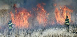 Members of the Brookfield Fire Department (BFD) and 14 other fire departments worked for about three-and-a-half hours to bring under control a grass/marsh fire during strong wind conditions that blew embers from burning trees. Limited access to areas of the marsh also hampered firefighting efforts. At the height of the fire, two subdivisions that contained multimillion-dollar houses were evacuated as a precaution. Crews and apparatus from an additional four fire departments backfilled BFD fire stations. Members of the Brookfield Fire Department (BFD) and 14 other fire departments worked for about three-and-a-half hours to bring under control a grass/marsh fire during strong wind conditions that blew embers from burning trees. Limited access to areas of the marsh also hampered firefighting efforts. At the height of the fire, two subdivisions that contained multimillion-dollar houses were evacuated as a precaution. Crews and apparatus from an additional four fire departments backfilled BFD fire stations.