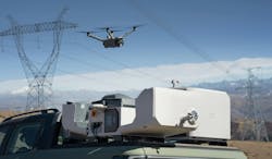 DJI’s Dock 3 charging and deployment station can be placed in the back of a pickup to get a drone to a scene before an operator, so the operator can launch a mission more quickly. Photo courtesy of DJI DJI’s Dock 3 charging and deployment station can be placed in the back of a pickup to get a drone to a scene before an operator, so the operator can launch a mission more quickly. Photo courtesy of DJI