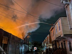 Fire engulfed a mattress warehouse in Baltimore. Fire engulfed a mattress warehouse in Baltimore.