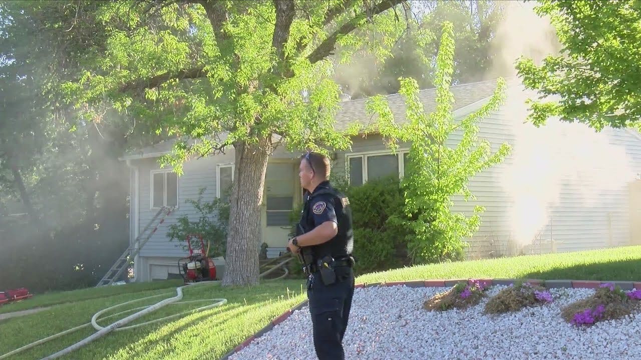 Firefighter Falls Through Floor During House Fire