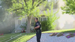 Firefighter Falls Through Floor During House Fire