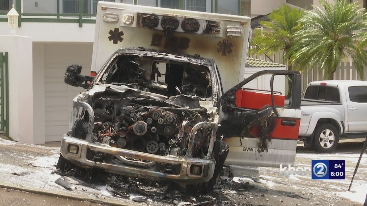 Probe of Fire that Destroyed Honolulu Emergency Services Ambulance Underway