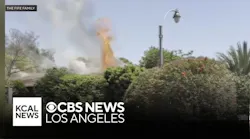 Flames burn Palisades home that survived January wildfire