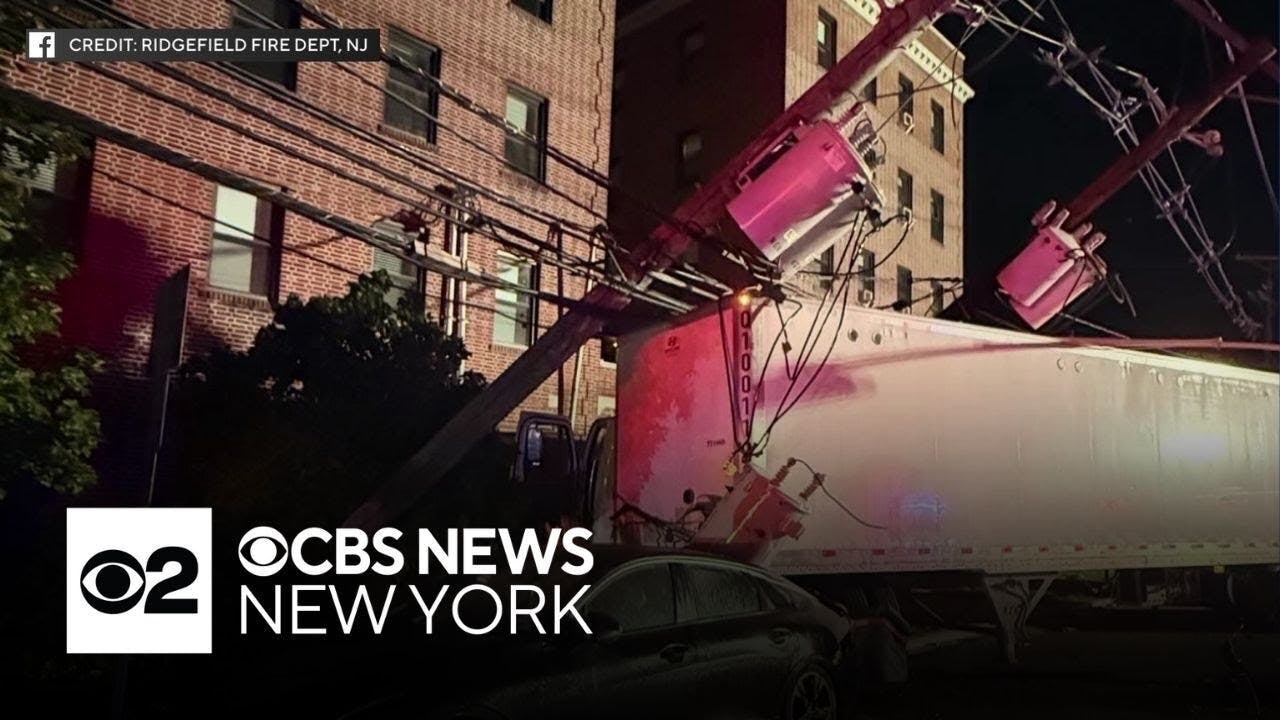 Truck crashes into building, causes power outage in New Jersey