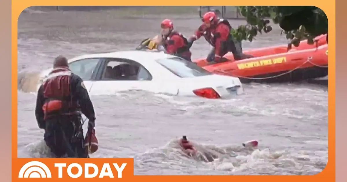 Wichita Kansas Rescue Video Captures Water Rescue in Wichita, KS | Firehouse