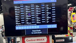Built-in information centers are available in nearly every model of fire apparatus and provide the driver/officer access to multiple dashboards, including apparatus system information on-board diagnostics. Here is a dashboard from REV Fire Group's Control-MAXX information center. Built-in information centers are available in nearly every model of fire apparatus and provide the driver/officer access to multiple dashboards, including apparatus system information on-board diagnostics. Here is a dashboard from REV Fire Group's Control-MAXX information center.