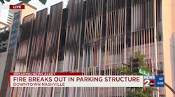 Downtown Nashville parking garage partially collapses after fire breaks out