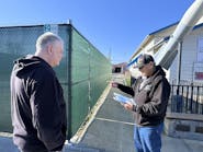 Donald Hester (L) and Daniel Duran, board members of the Brentwood Veterans Memorial Building, are concerned that the fire station is constructed on land designated for veterans’ use. Donald Hester (L) and Daniel Duran, board members of the Brentwood Veterans Memorial Building, are concerned that the fire station is constructed on land designated for veterans’ use.
