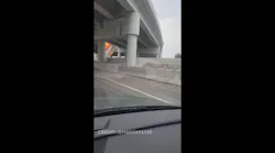 Dramatic video shows semi falling off I-65 overpass