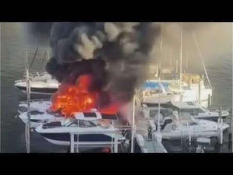 Two boats heavily damaged by fire in Coconut Grove