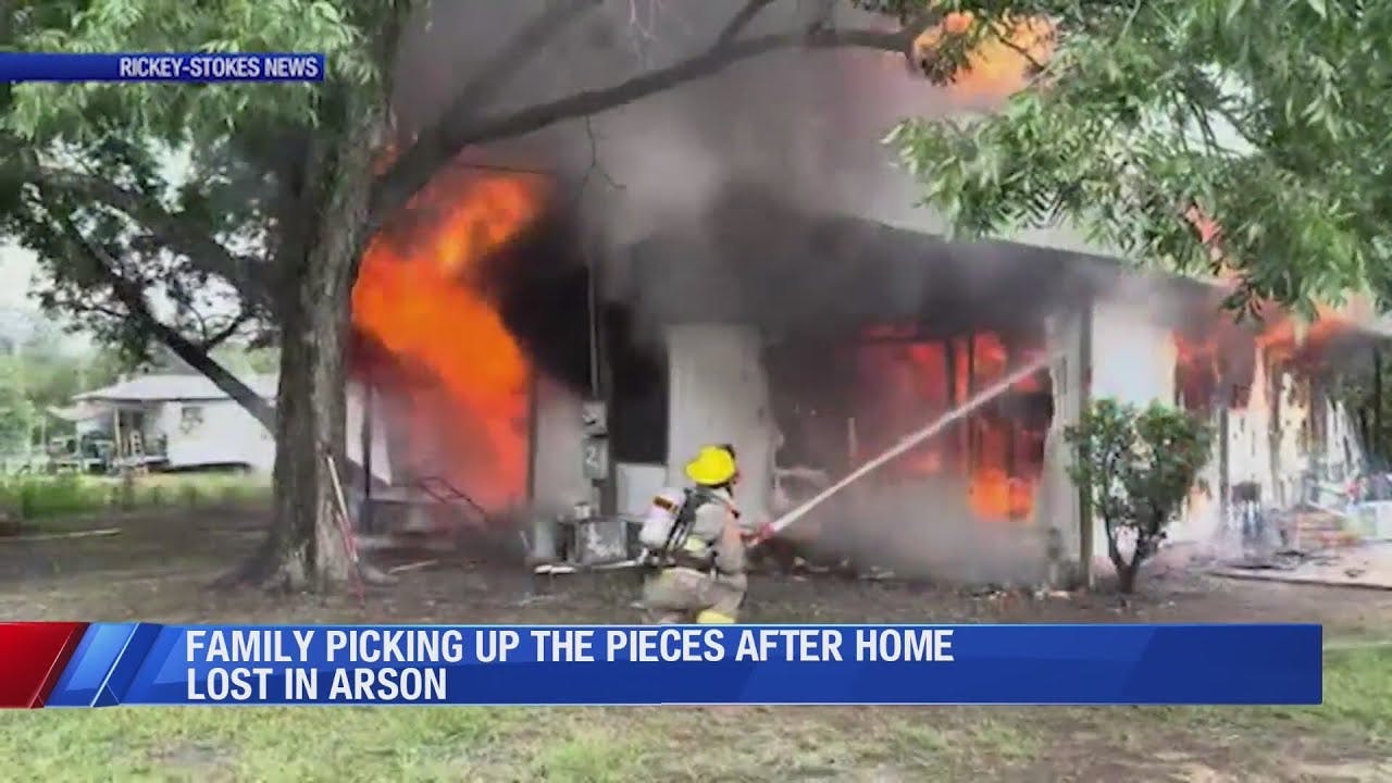 Single mother, children loses brand new home in arson fire