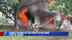 Single mother, children loses brand new home in arson fire
