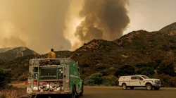 U.S. Forest Service firefighters work a 2024 fire California's San Bernardino National Forest.