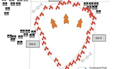 The drawing and the command board here demonstrate a simple set up of divisions and groups. When assigning divisions to a wildland urban interface fire, the author makes sure that division supervisors know their title, objectives, resources that are assigned and the communications plan, aka TORC. The drawing and the command board here demonstrate a simple set up of divisions and groups. When assigning divisions to a wildland urban interface fire, the author makes sure that division supervisors know their title, objectives, resources that are assigned and the communications plan, aka TORC.