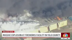 Dramatic video captures moment fireworks facility explodes in Yolo County