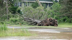 An 86-year-old couple was trapped in a camper that was crushed by a fallen free when a severe storm tore through Central New York. An 86-year-old couple was trapped in a camper that was crushed by a fallen free when a severe storm tore through Central New York.