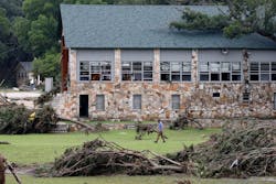 The scene at Camp Mystic, in Hunt, where a flash flood swept through the area early Friday morning and left many children missing. The scene at Camp Mystic, in Hunt, where a flash flood swept through the area early Friday morning and left many children missing.