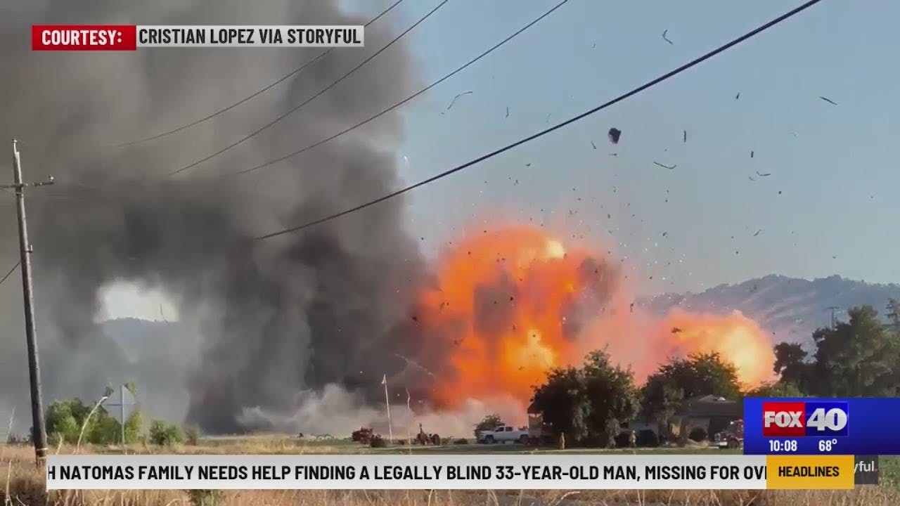 California fire marshal remarks on Yolo County fireworks facility explosion