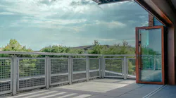 Biophilic design in fire stations blurs the line between indoor and outdoor spaces, including the use of folding walls or pass-through windows to connect day rooms and recreational spaces.