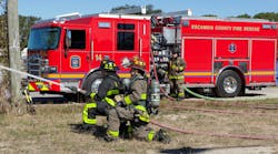 Fire officers/fireground commanders must recognize that their tactical options are constrained when they are limited to low staffing and a restricted amount of tools and equipment. For example, an engine company that’s staffed with three firefighters might dictate that the driver operate a top-mounted deck gun that has a gate valve installed on it as part of an exterior/defensive attack, including to protect exposures. Fire officers/fireground commanders must recognize that their tactical options are constrained when they are limited to low staffing and a restricted amount of tools and equipment. For example, an engine company that’s staffed with three firefighters might dictate that the driver operate a top-mounted deck gun that has a gate valve installed on it as part of an exterior/defensive attack, including to protect exposures.