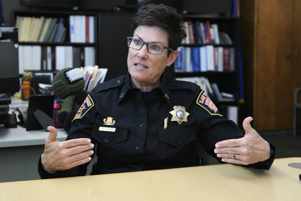 Las Vegas Fire and Rescue Bomb Squad Commander Jamie Sypniewicz discusses her new role.