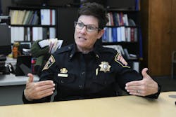 Las Vegas Fire and Rescue Bomb Squad Commander Jamie Sypniewicz discusses her new role. Las Vegas Fire and Rescue Bomb Squad Commander Jamie Sypniewicz discusses her new role.