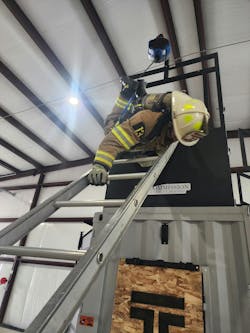 This device essentially replaced the one to two people who generally are placed on belay detail for bailout drills. This device essentially replaced the one to two people who generally are placed on belay detail for bailout drills.