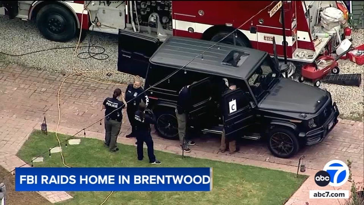 Fire truck seized when FBI raids home in upscale LA neighborhood